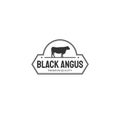 Retro Vintage Cattle / Beef Emblem Label logo design inspiration Royalty Free Stock Photo