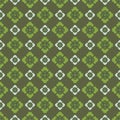 Retro vintage Chinese traditional pattern seamless background curve cross green leaf flower kaleidoscope