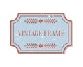 Retro vintage closeup label frame border vector