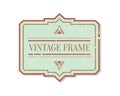 Retro vintage closeup label frame border vector