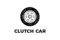 Retro Vintage Clutch Car for Part Custom Garage Workshop Logo