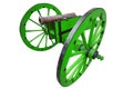 retro vintage gunpowder cannon dates to the 17th century