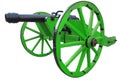 retro vintage gunpowder cannon dates to the 17th century
