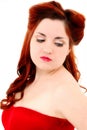 Retro Vintage Hair Style Half Updo and Make Up