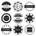 Retro vintage insignias or logotypes set. design element Royalty Free Stock Photo