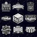 Retro Vintage Insignias or Logotypes set