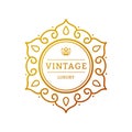 Retro Vintage Insignias or Logotypes. Vector design elements, business signs, logos, identity, labels, badges and objects. Royalty Free Stock Photo