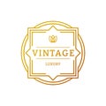 Retro Vintage Insignias or Logotypes. Vector design elements, business signs, logos, identity, labels, badges and objects. Royalty Free Stock Photo