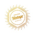 Retro Vintage Insignias or Logotypes. Vector design elements, business signs, logos, identity, labels, badges and objects. Royalty Free Stock Photo