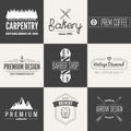 Retro Vintage Insignias set, vector design