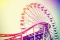 Retro vintage instagram stylized amusement park