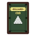 Retro vintage logo emblem billiard game