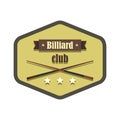 Retro vintage logo emblem billiard game