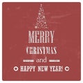 Retro Vintage Merry Christmas Background with Grun