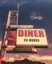 Retro Vintage Motel Diner Sign Royalty Free Stock Photo