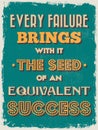 Retro Vintage Motivational Quote Poster. Vector illustration