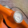 Retro vintage motorcycle handlebar Royalty Free Stock Photo