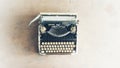 Retro vintage old dusty typewriter photo