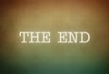 Film vintage The End dark faded