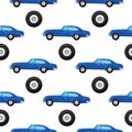 Retro vintage old style car vehicle automobile seamless pattern transport antique garage classic auto vector Royalty Free Stock Photo