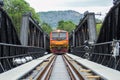 Retro vintage old train background Royalty Free Stock Photo