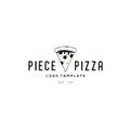 Retro Vintage Pizza / Pizzeria logo design Royalty Free Stock Photo