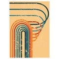 Retro vintage 70s style stripes background poster lines.abstract stylish 70s era line frame illustration 3