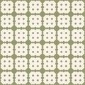 Retro vintage seamless pattern. Green vector texture with circles Royalty Free Stock Photo