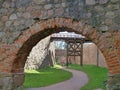 Retro Vintage Stone Brick Wall In Trakai Castle Lithuania