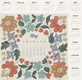 Retro vintage style calendar design. Vector calendar 2015. Royalty Free Stock Photo