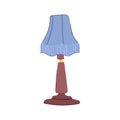 retro vintage table lamp cartoon vector illustration Royalty Free Stock Photo