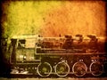 Retro vintage technology, old steam trains, background Royalty Free Stock Photo