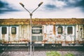 Retro vintage technology, old train, grunge background Royalty Free Stock Photo