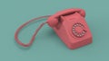 Retro old phone image 3d render Royalty Free Stock Photo