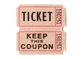 Retro vintage tickets and coupons