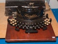 Retro vintage typewriter front view