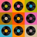 Retro, Vintage Vector Vinyl Record Disc