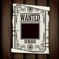 Retro and vintage wanted poster design Royalty Free Stock Photo