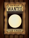 Retro and vintage wanted poster design Royalty Free Stock Photo