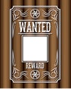 Retro and vintage wanted poster design Royalty Free Stock Photo