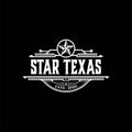 Retro Vintage Western Country Emblem Texas Logo design vector Royalty Free Stock Photo