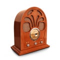 Retro vintage wood radio