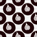 Retro Vinyl pattern. Musical print