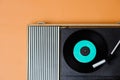 Retro vinyl player and turnable Entertainment 70s