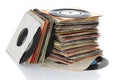 Retro vinyl 45rpm singles records Royalty Free Stock Photo