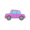 Retro violet car cartoon vector Illustration