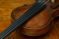 Retro violin close-up