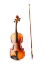 Retro violin vintage isolated on white Royalty Free Stock Photo