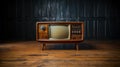 Retro Visuals: Captivating the Essence of the Golden Era with a Vintage Antique TV Set, Generative AI