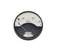 Retro voltmeter isolated on white. Royalty Free Stock Photo